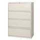 4-Drawer Lateral Filing Cabinet with Roll-Out Shelves, Putty or Black