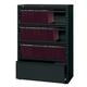 4-Drawer Lateral Filing Cabinet with Roll-Out Shelves, Putty or Black