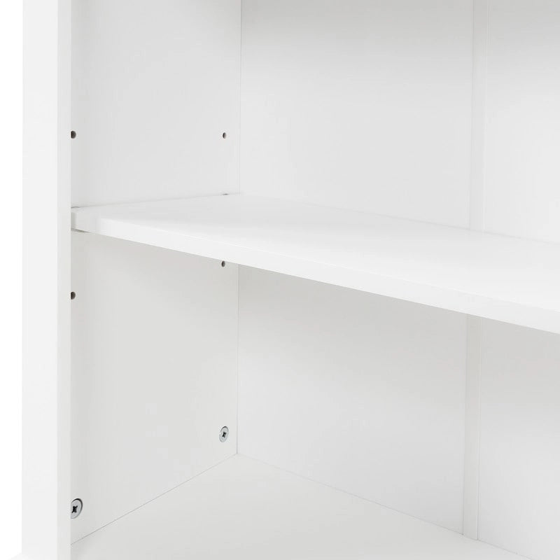 Vrijstaande witte badkamerkast met lade en verstelbare plank