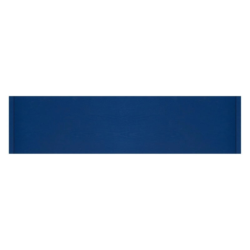 63-Inch Wide Four-Door Sideboard Cabinet with Adjustable Shelves Navy Blue