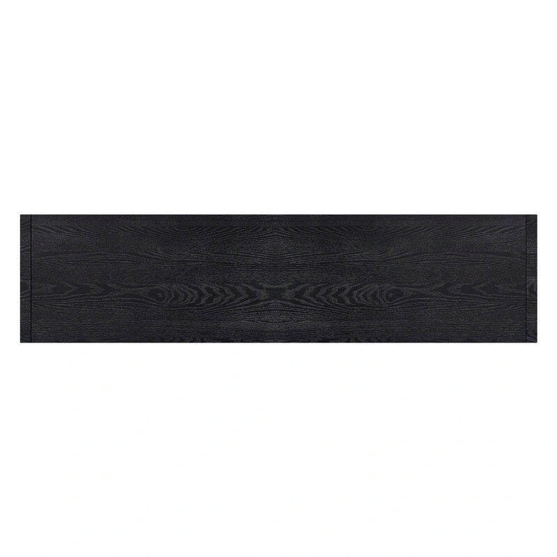 63-Inch Wide Four-Door Sideboard Cabinet with Adjustable Shelves Navy Blue