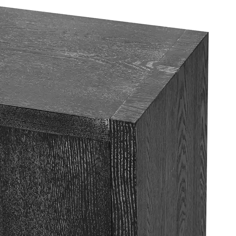 63-Inch Wide Four-Door Sideboard Cabinet with Adjustable Shelves Navy Blue