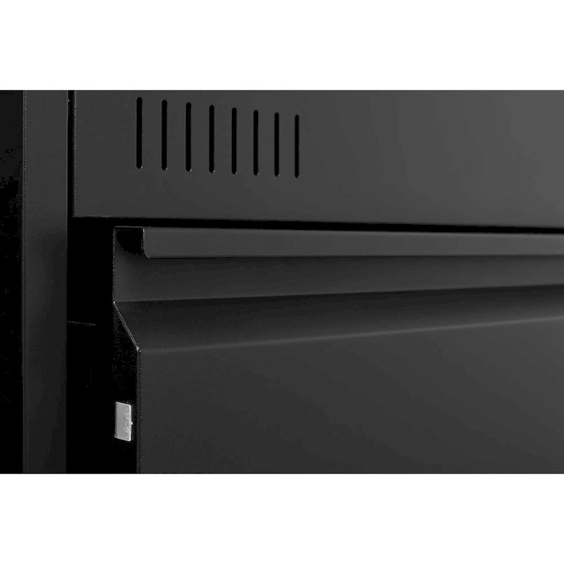 2-Drawer Metal Lateral File Cabinet with Lock, Black, Heavy-Duty Office Storage
